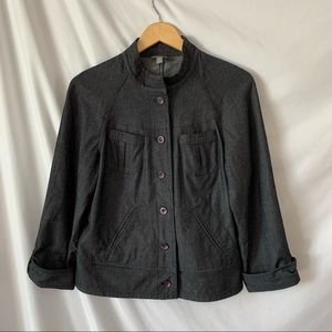 J. Jill Dark Blue Denim Button Jacket Size Medium